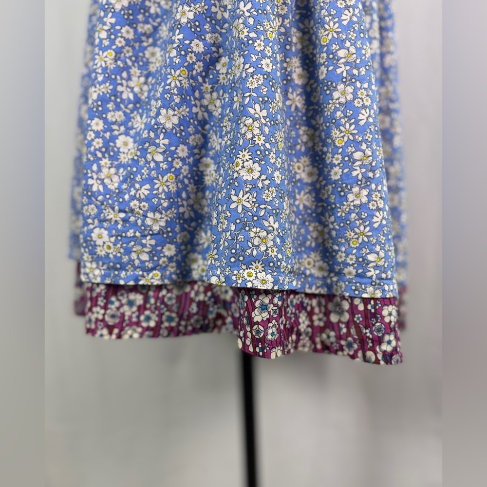 Liberty of London for Target Blue&Pink Floral Babydoll Top Lace detail size XL - Picture 8 of 15